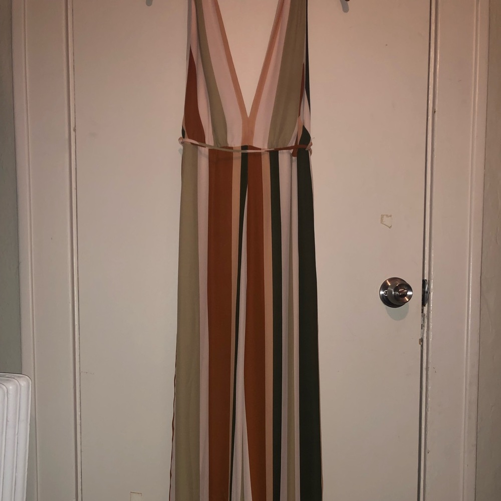 Striped jumpsuit, worn once